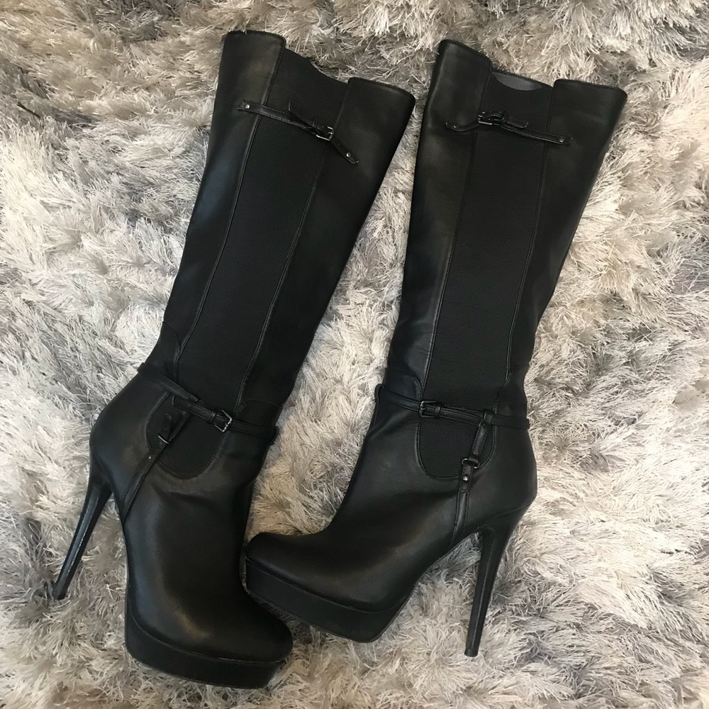 Black Knee High Boots